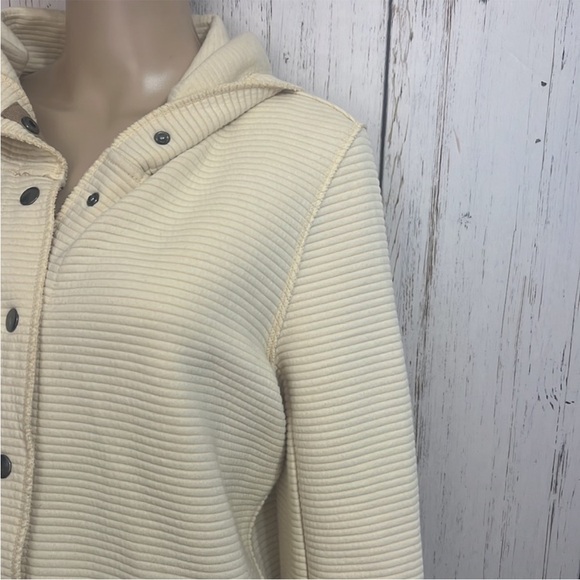 Westbound Cream Ribbed Button Up Sweater Coat - Picture 4 of 10